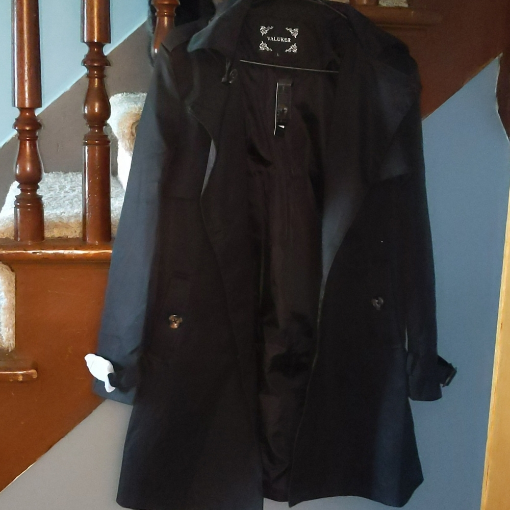 Valuker Women's large peacoat rain jacket